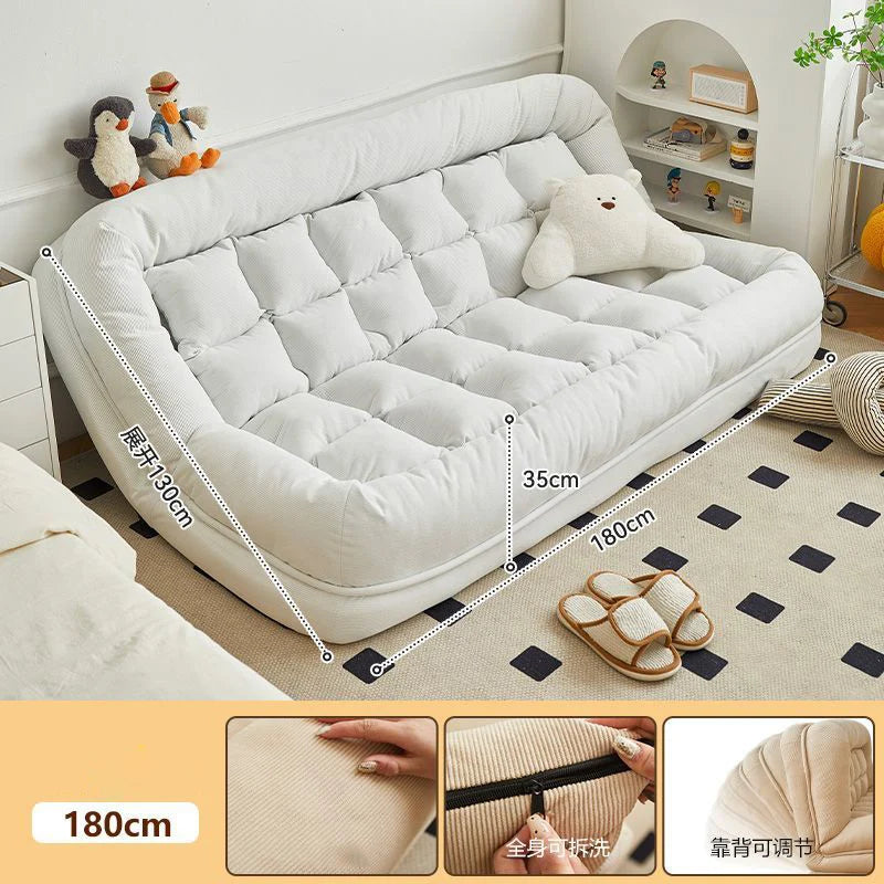 Folding Sofa Angle Adjustable Sofa Bed Sleepable Bedroom Living Room Leisure Chair Recliner Tatami Seating Furniture