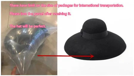 202308-hh2076b  chic ins winter wool felt pu belt  Britain Classic Stetson fedoras cap  men women leisure panama jazz hat