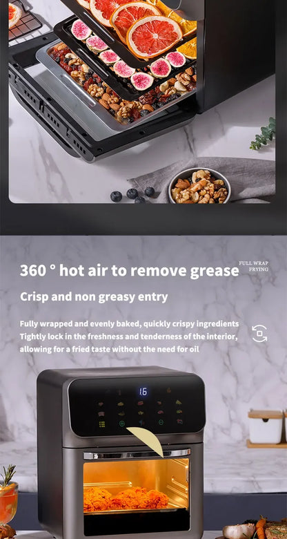 Visual Air Fryer Oven Microwave Oven Machine 110V Household Large Capacity Intelligent Automatic Electric Fryer Freidora De Aire