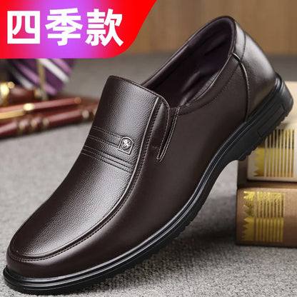 Leather Men Formal Shoes Luxury Brand 2025 Men's Loafers Dress Moccasins Breathable Slip on Black Driving Shoes Plus Size 38-46