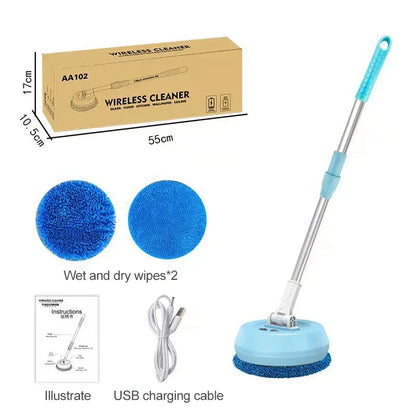 Wireless Electric Spin Mop Cleaner Automatic 2 in 1 Wet & Dry Home Cleaner Car Glass Ceiling Door Windows floor scrubber machine