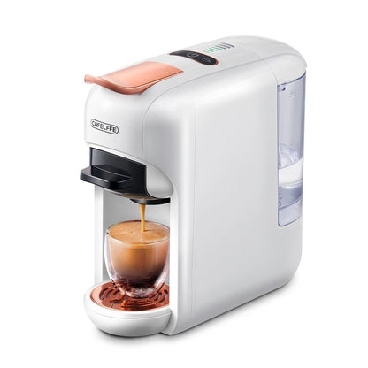 Cafelffe 5in1 Multiple Capsule Coffee Machine DG Cappuccino Nes Capsule ESE Pod Ground Coffee Cafeteria Gift for Lover,Dad,Mom