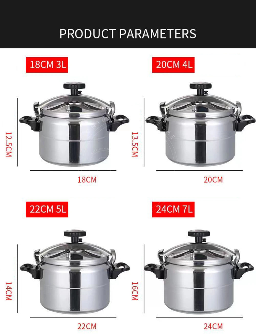 9-60L Pressure Cooker Commercial Large Capacity Gas Cooker Stew Pot Kitchen Cookware Safety Arroceras Autoclave  압력밥솥 قدر ضغط