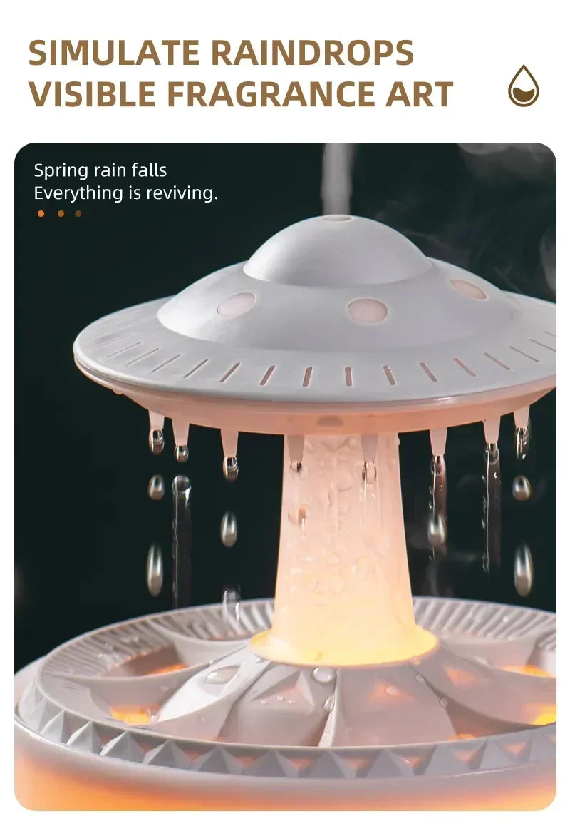 Rain Cloud Night Light humidifier with raining water drop sound and 7 color led light essential oil diffuser aromatherapy