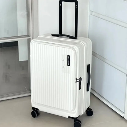 Rolling Travel Suitcase with Front Laptop Pocket Luggage New Expandable Multifunctional Luggage Case 20-inch Boarding Suitcase