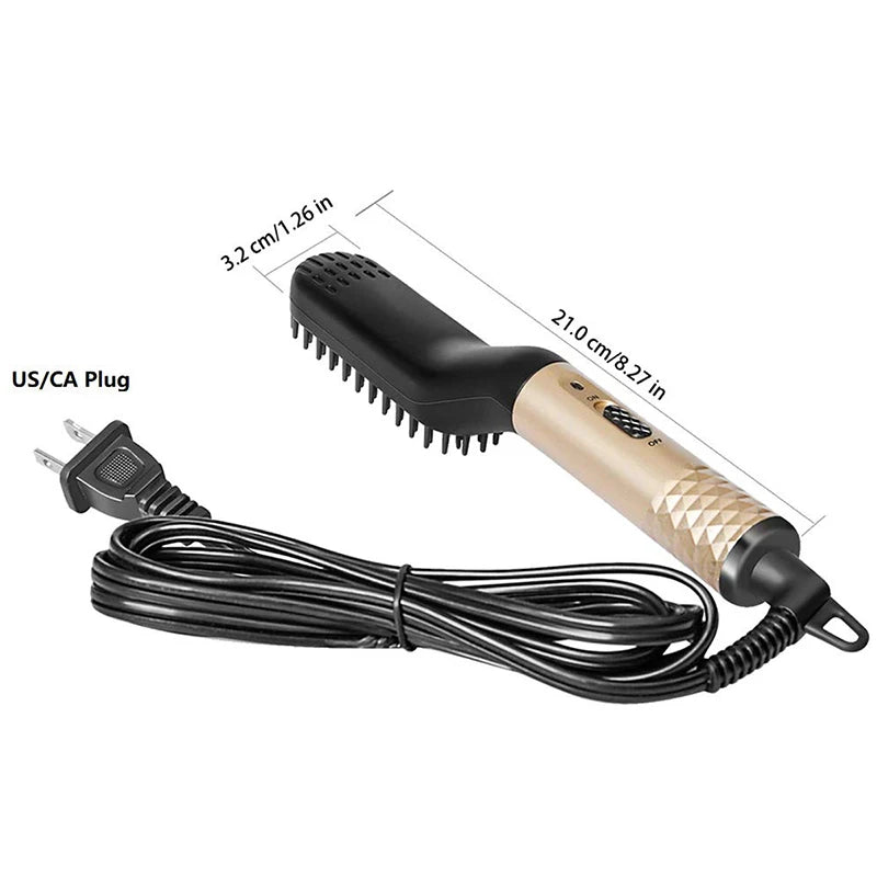 Hot Selling Multifunctional Men'S Beard Straightener Portable 2-In-1 Hair Straightener Brush Salon Men'S Styling Tool