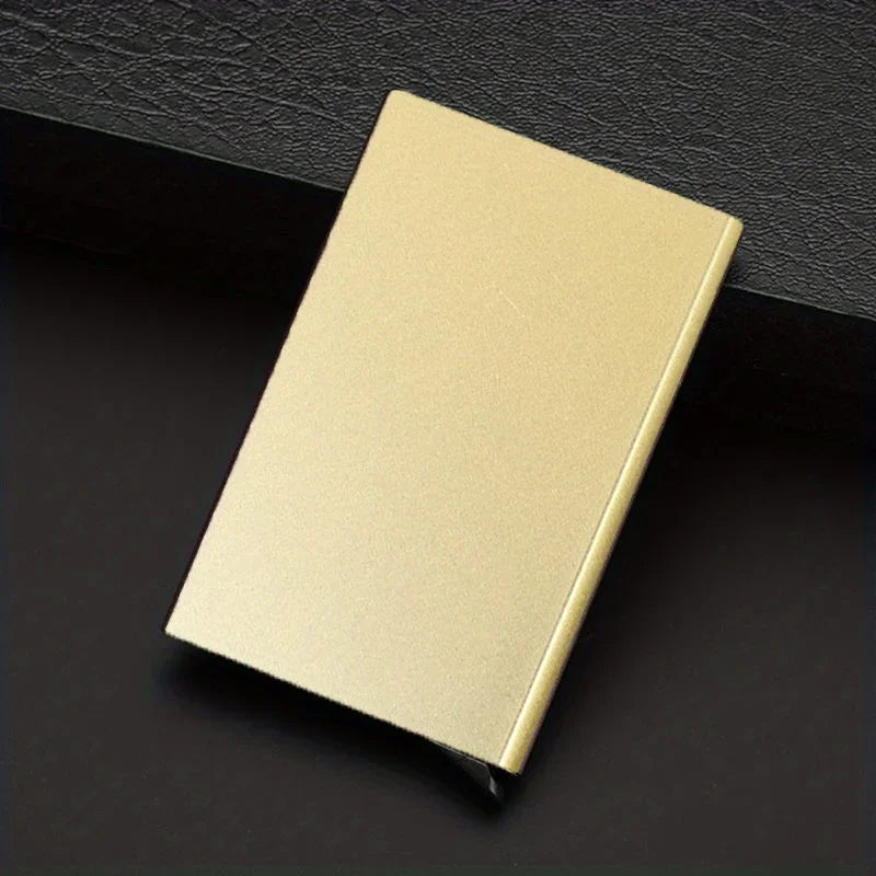 Anti-theft ID Credit Card Holder Porte Carte Thin Aluminium Metal Wallets Pocket Case Bank Women Men Credit Card Box tarjetero