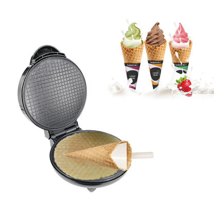 Electric Crispy Egg Roll Maker Omelet Sandwich Iron Crepe Baking Pan Waffle Pancake Oven DIY Ice Cream Cone Machine EU Plug