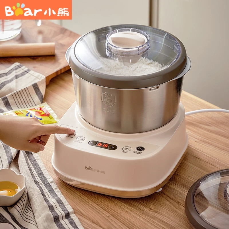 5L Electric Dough Mixer Household Timing Dough Kneading Machine Stand Mixer Microcomputer Control Flour Fermentation Mixer