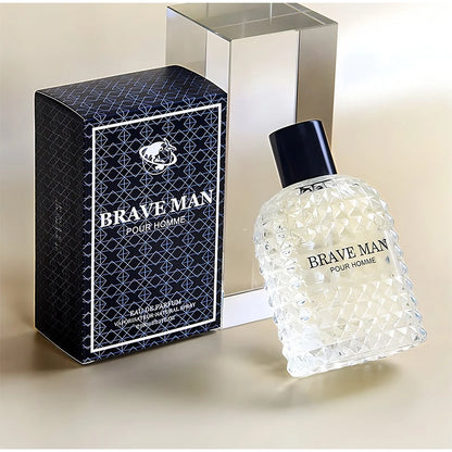 Brave Man For Perfume Charming Cologne Long-lasting Fragrance Tender Woody Scent Leather Notes Oriental Note Eau De Parfum 100ml