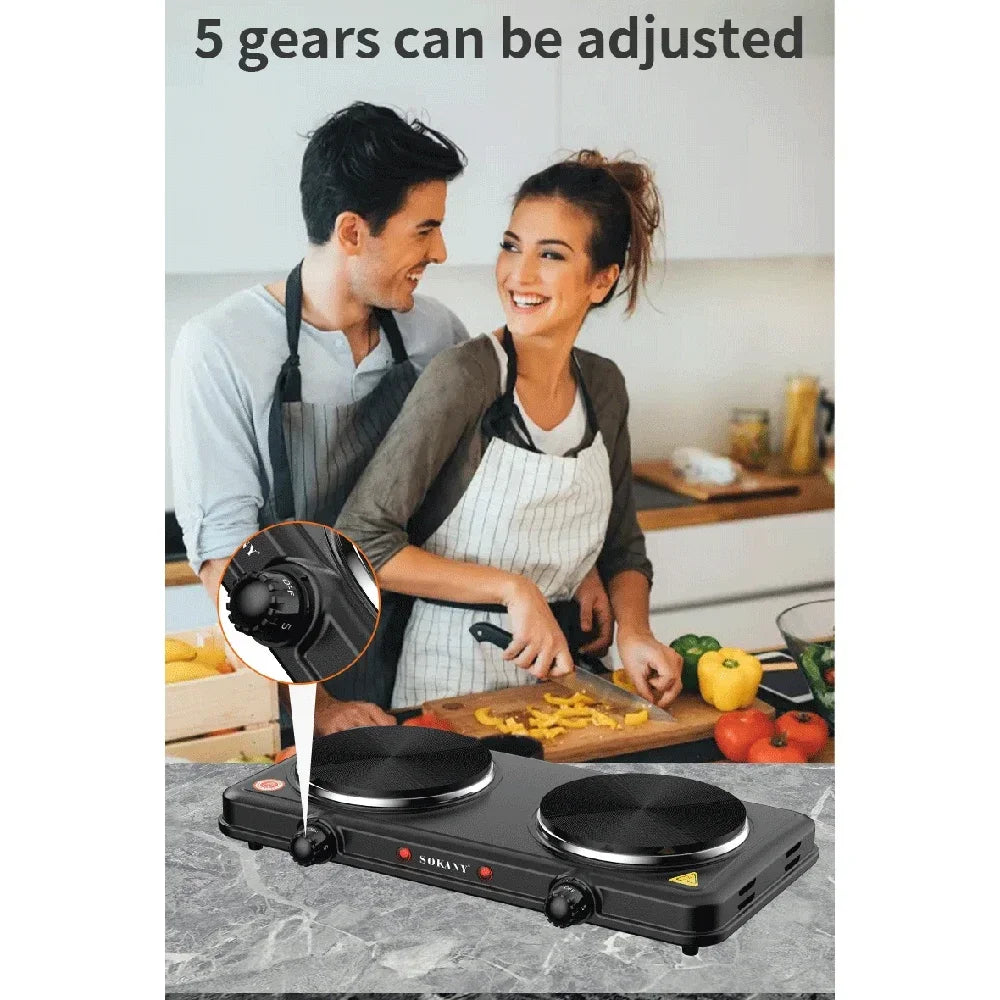 2000W Multi functional Home Kitchen Dual pot Electric Stove Portable Kitchen Durable  cast iron hotplate  induction cookers