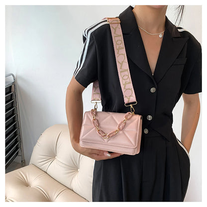 Winter Large Shoulder Bags for Women Stone Pattern PU Leather Crossobdy Bags Brand Pink Tote Handbags Chains Shopper Clutch Purs