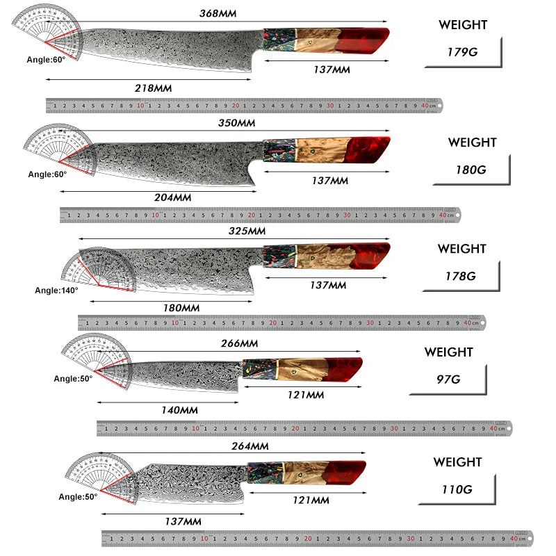 Grandsharp  Chef's Knife 67 Layers vg10 Japanese Damascus Kitchen Knife Kitchen Stainless Steel Tools Gyuto Utility Kiritsuke