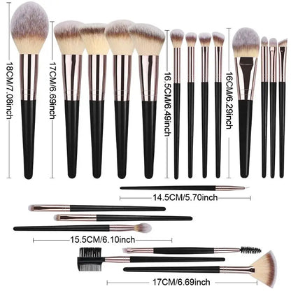 Professional 3-20PCS Makeup Brushes Set Eyeshadow Foundation Concealer Blending Blush Brush Kabuki Soft Fluffy Women Beauty Tool