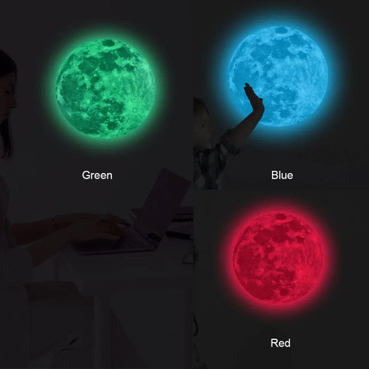 5-30cm Luminous Moon Sticker PVC Waterproof Green Blue Glowing Sticker Home Glow in The Dark Wall Decoration Stickers 여자 알몸 오나홀