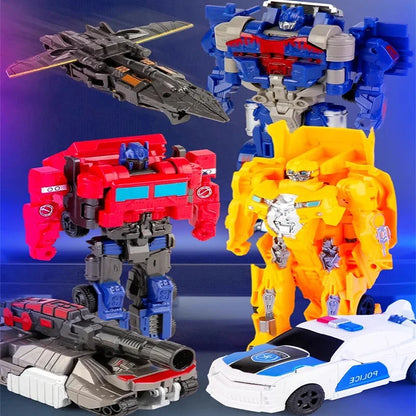 One Step Deformation Robot Transformation Car Toy Action Figure Model Kid Puzzle Toy Anime Robot Model Deformation Car