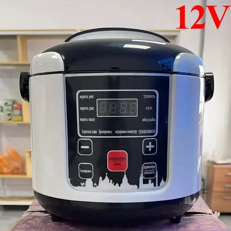 2L Electric Mini Rice Cooker MultiCooker Portable Car Rice Cooker 12V 24V Cooking Machine For Car and Truck