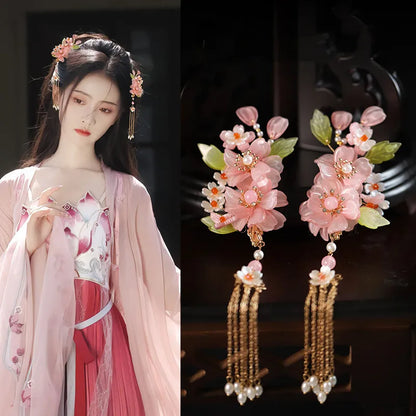 Chinese Hanfu Hair Accessories Set Hair Clip Hairpins Haircomb Bridal Headdress Retro Wedding Hair Accessories Headwear Gift