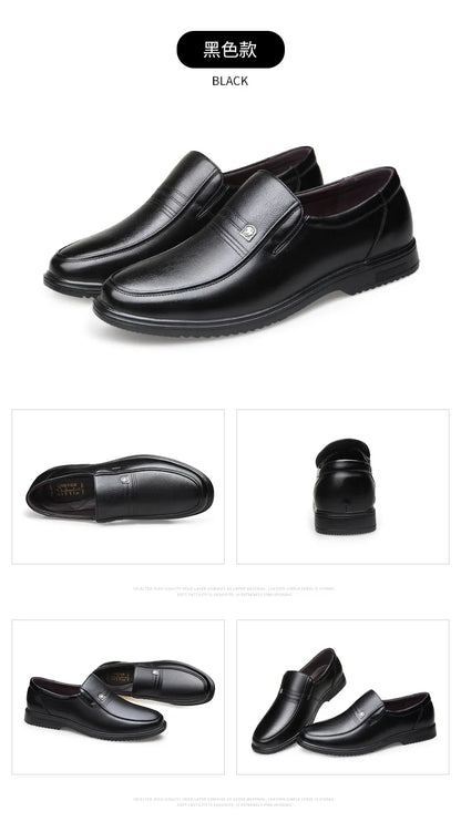 Leather Men Formal Shoes Luxury Brand 2025 Men's Loafers Dress Moccasins Breathable Slip on Black Driving Shoes Plus Size 38-46