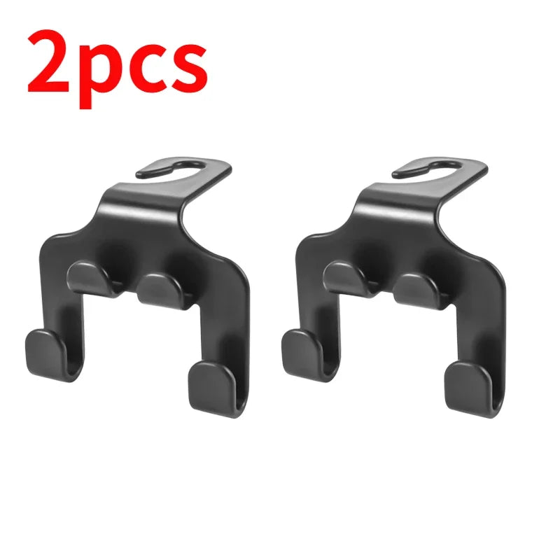 Double Head Phone Hanger 1/2pcs Multifunctional Car Seat Back HookHeadrest Hanging Bag Storage Hanger Car Interior Accessories