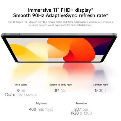 New Global Version Xiaomi Redmi Pad SE Mi Tablets 11" FHD+ 90Hz Display 8000mAh Battery Snapdragon 680 Quad Speakers 8MP Camera