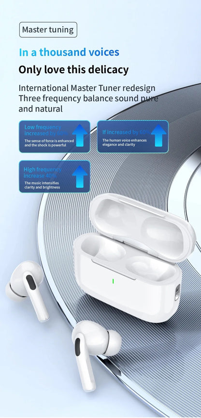 2024 New Air Pro True Wireless Bluetooth Earphones Headphones HiFi Sound Low Latency Noise Reduction Earbuds for IPhone Android