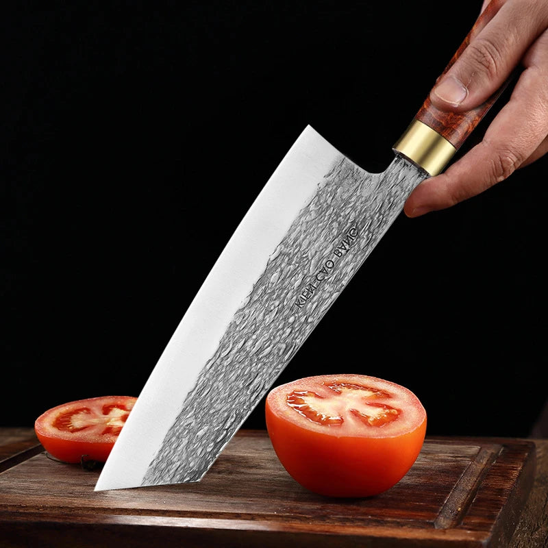 Professional Japanese Chef Knife Hand Forged Steel Fish Fruit Knife Butcher Meat Slicing Cleaver Kitchen Knife with Gift Box