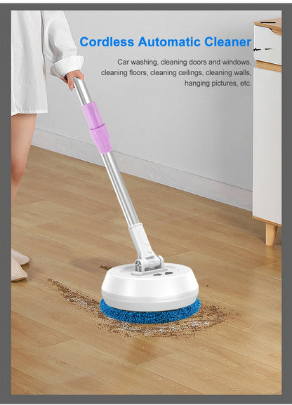 Wireless Electric Spin Mop Cleaner Automatic 2 in 1 Wet & Dry Home Cleaner Car Glass Ceiling Door Windows floor scrubber machine