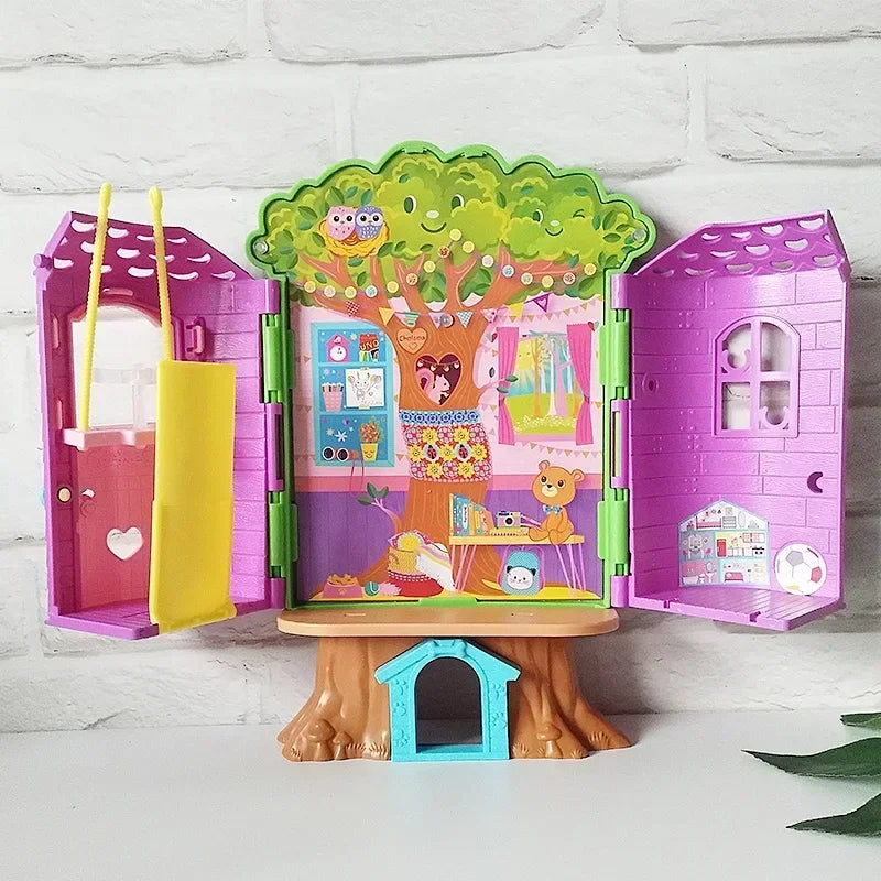 100% Original Mini Barbie Chelsea Doll Tree House with Accessories Kids Dolls Girls Barbies Children Toys Doll House for Girls