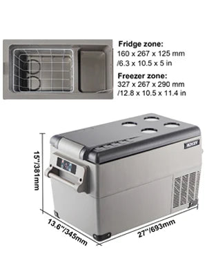 20L/22L/35L/45L/55L Car Refrigerator Mini Fridge Freezer Portable Compressor Cooler 12/24V DC 110-240V Ice Box for Camping