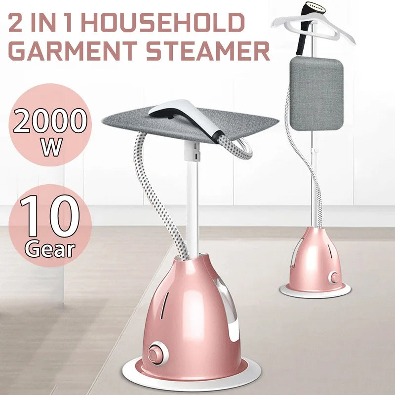 2000w Clothes Fabric Steamer Garment Steamer Powerful Fabric Steamer with Fabric Brush and Garment Hanging Clothes Machine