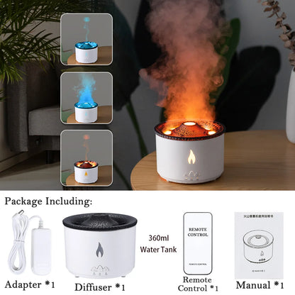 Jellyfish Volcano Fire Flame Aroma Air Humidifier Diffuser Essential Oil Electric Smell for Home Perfume Cool Mist Maker