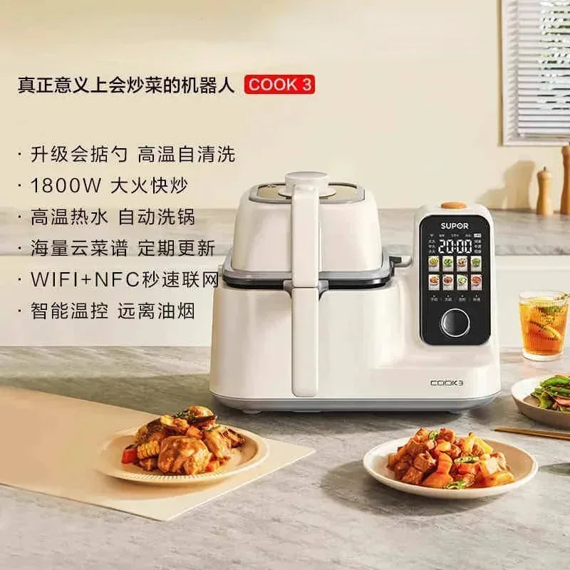 220V Kitchen Robot Cooker Automatic Stir Fry Machine Multi Functional Cooking Robot Kitchen Equipment Robots De Cuisine