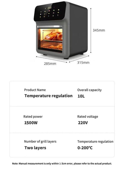 Visual Air Fryer Oven Microwave Oven Machine 110V Household Large Capacity Intelligent Automatic Electric Fryer Freidora De Aire