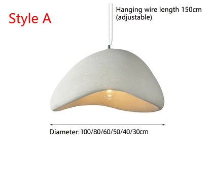 Nordic Wabi Sabi Pendant Lights Modern LED Ceiling Chandelier Lights for Living Room Bedroom Dining Room Home Decor Hanging Lamp