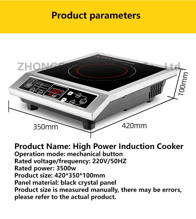 Induction Cooker 3500W High-power Stir-frying Button commercial electric cooker canteen induction cooker  stoves