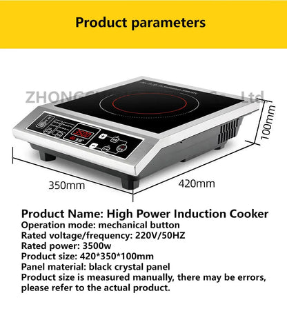 Induction Cooker 3500W High-power Stir-frying Button commercial electric cooker canteen induction cooker  stoves