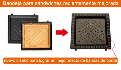 2025 YIDPU Sandwichera 3 en 1 Tostadora eléctrica Waffle Maker Desayuno Pancake Donut Egg Waffle Fish Cake Horno eléctrico