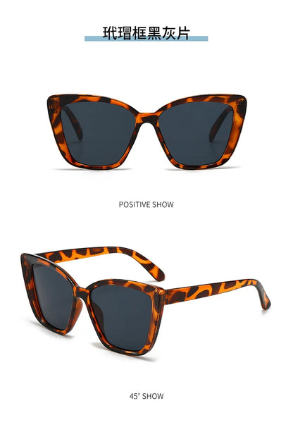 INS Vintage Cat Eye Sunglasses Women Square Small Frame Sun Glasses Female Brand Designer Retro Shades Fashion Oculos De Sol