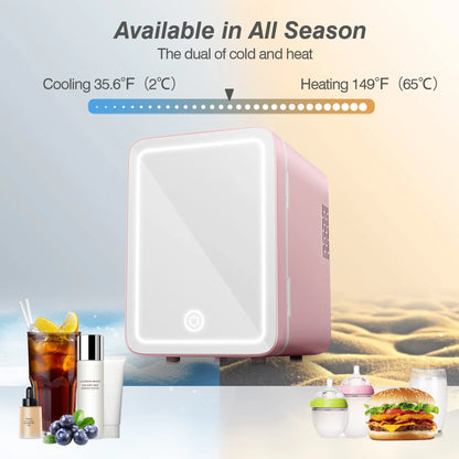 4-6L Refrigerator Mini Portable Cooler Compact Fridge 110V/220V for Car Truck Kitchen Home Use Picnic Camping Silent Freezer