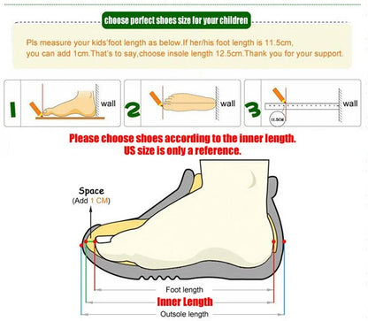 Children's Sneakers Kids Fashion Design White Non-slip Casual Shoes Boys Girls Hook Breathable Sneakers Toddler Outdoor Shoes