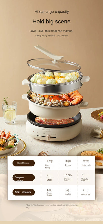 Electric chaffy dish electric steamer multi-purpose pot electric cooker multi-purpose pot split household