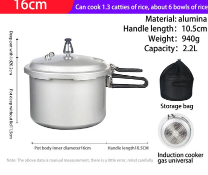 Portable Folding Handle Pressure Cooker 2.2L/3.2L/4.5L Suitable For Outdoor Camping Hiking Climbing High Altitude Fast Cooking