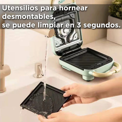 2025 YIDPU Sandwichera 3 en 1 Tostadora eléctrica Waffle Maker Desayuno Pancake Donut Egg Waffle Fish Cake Horno eléctrico