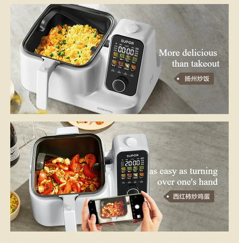 220V Kitchen Robot Cooker Automatic Stir Fry Machine Multi Functional Cooking Robot Kitchen Equipment Robots De Cuisine