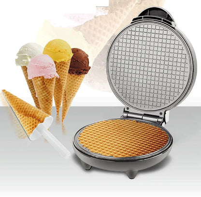 Electric Crispy Egg Roll Maker Omelet Sandwich Iron Crepe Baking Pan Waffle Pancake Oven DIY Ice Cream Cone Machine EU Plug