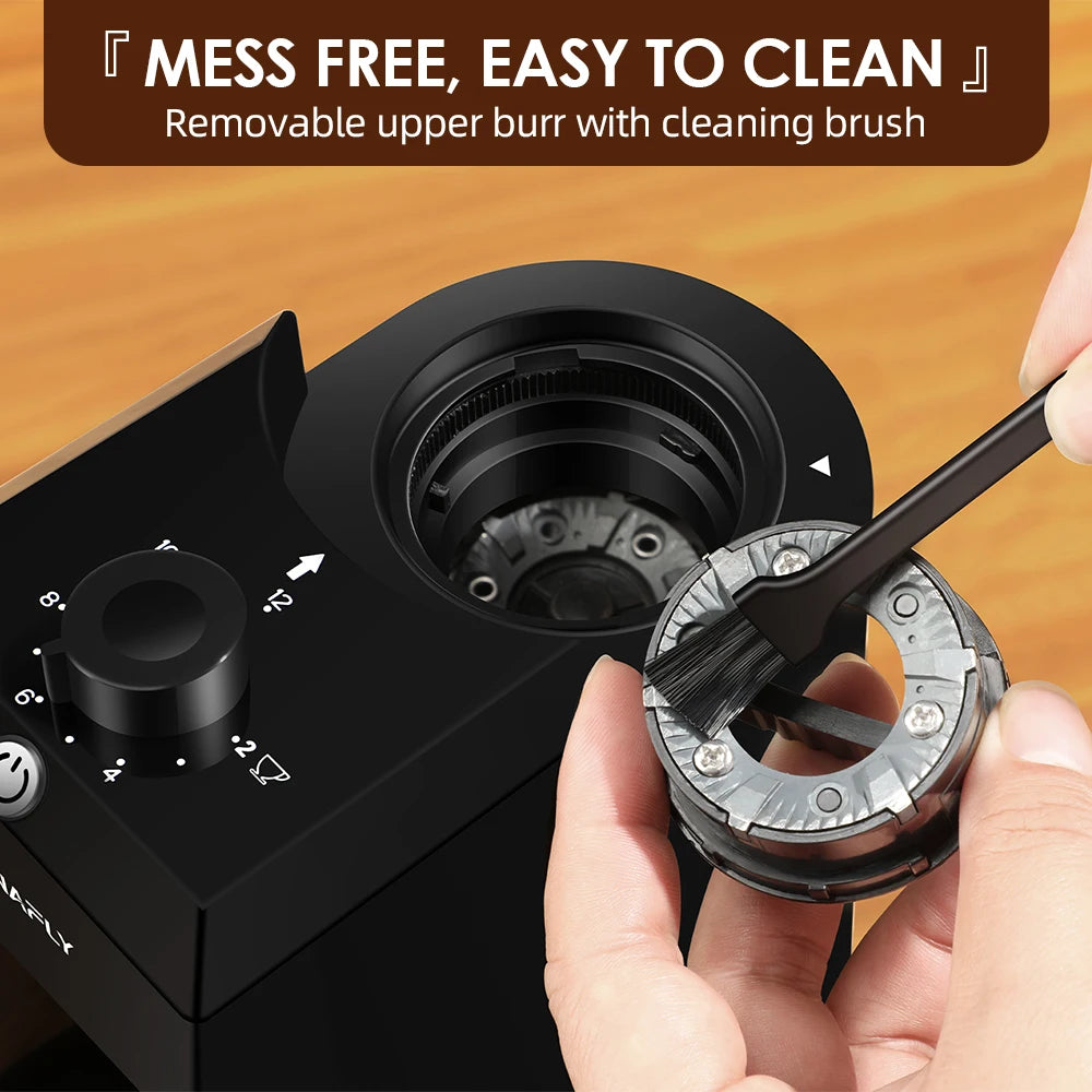 Automatic Burr Mill Coffee Grinder Electric Coffee Bean Grinding With 28 Adjustable Gears for Espresso French Press Drip Coffee