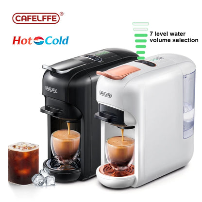 Cafelffe 5in1 Multiple Capsule Coffee Machine DG Cappuccino Nes Capsule ESE Pod Ground Coffee Cafeteria Gift for Lover,Dad,Mom