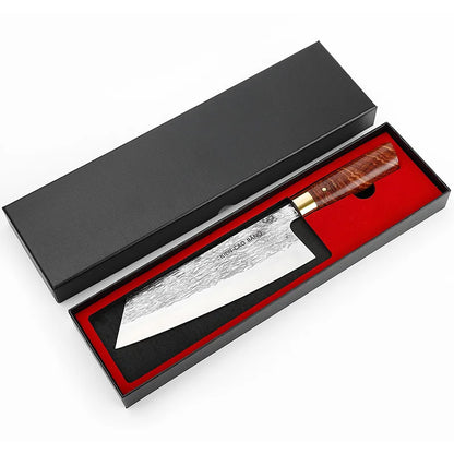 Professional Japanese Chef Knife Hand Forged Steel Fish Fruit Knife Butcher Meat Slicing Cleaver Kitchen Knife with Gift Box