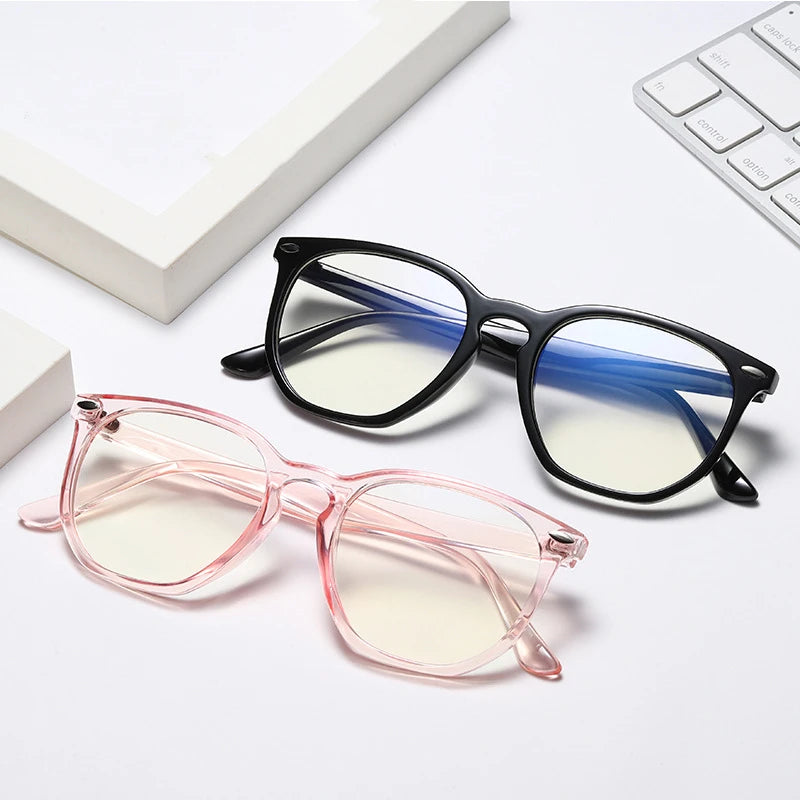 New Vintage Transparent Computer Glasses Frame Women Men Anti Blue Light Eyewear Blocking Glasses Optical Spectacle